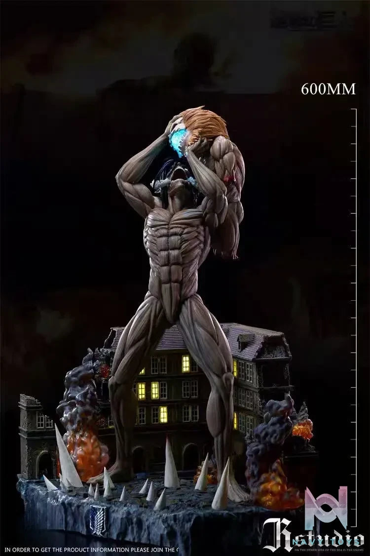 JR Studio - Attack on Titan VS Jaw titan Battle of the summit resin statue Navy Toys anime figure