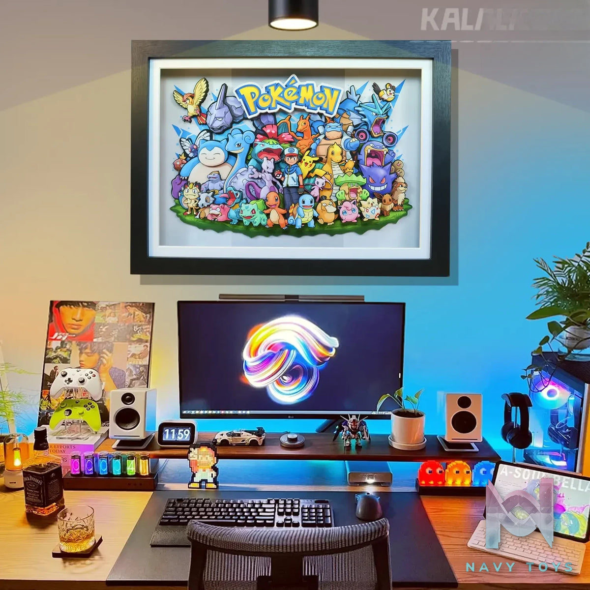 KALA HOME Studio – Pokémon Multiple Characters #04 3D Decorative Painting Pokémon