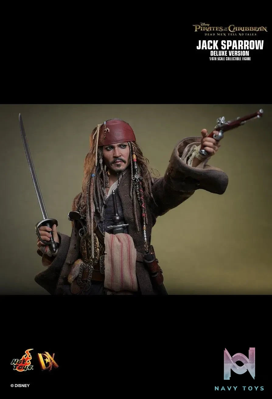 Hottoys – Pirates of the Caribbean: Dead Men Tell No Tales Jack Sparrow 1/6th scale Collectible Figure DX37 DX38 (Licensed)