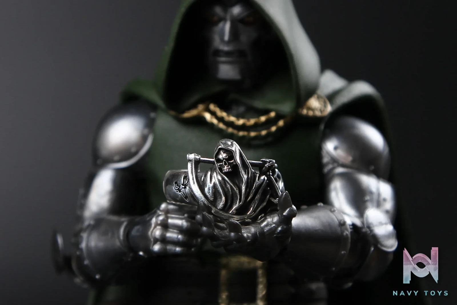 Raven Studio (silver jewelry) – Exclusive Dark Style Harvest Gothic Reaper Handmade Pinky Ring Original