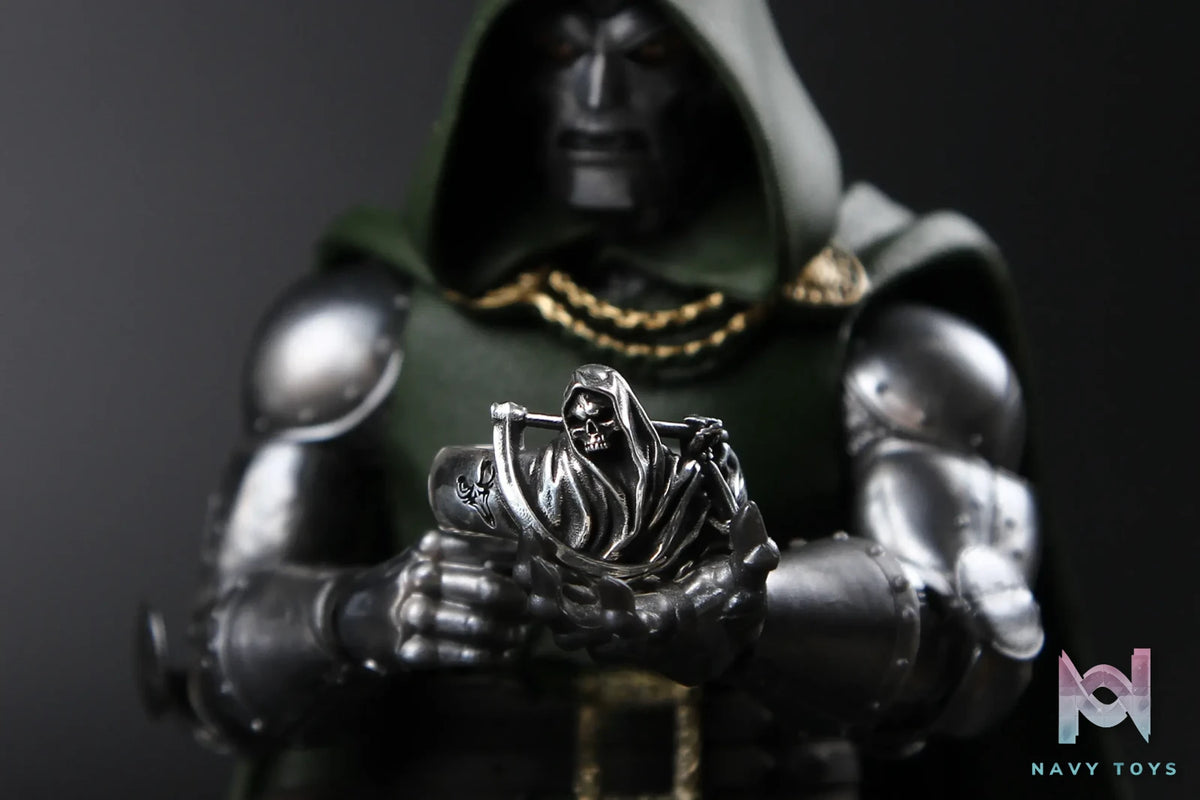 Raven Studio (silver jewelry) – Exclusive Dark Style Harvest Gothic Reaper Handmade Pinky Ring Original