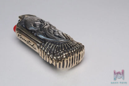 Raven Studio (silver jewelry) – Misty Fire Handmade Silver BIC J5 Lighter Case Original