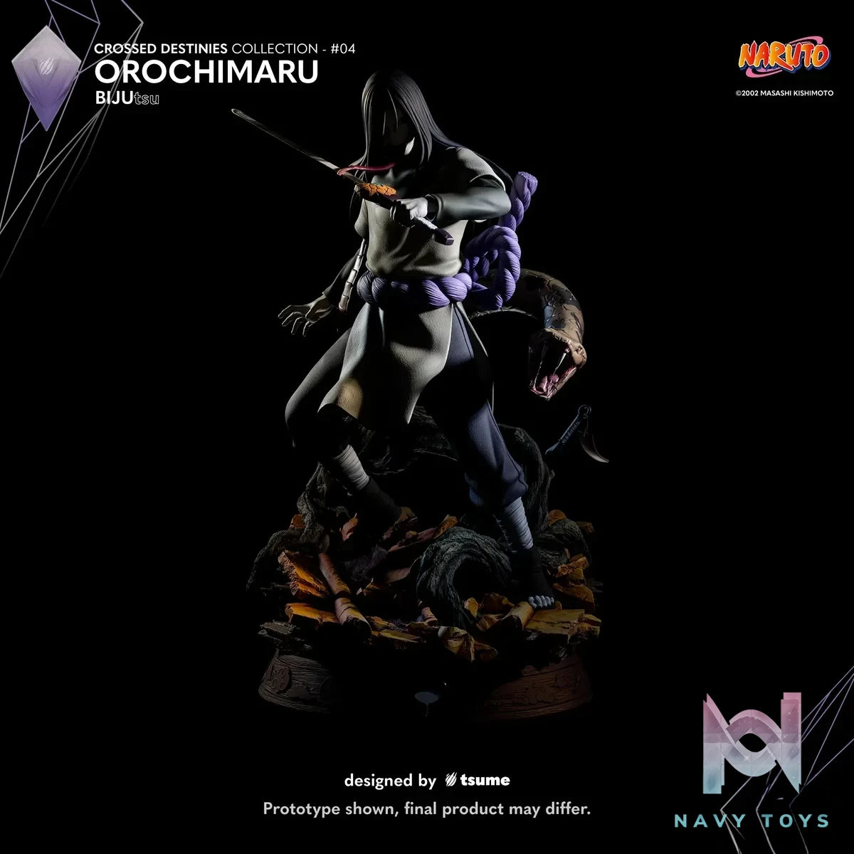 TSUME Studio - Naruto Orochimaru BIJUtsu (Licensed) resin statue Navy Toys anime figure