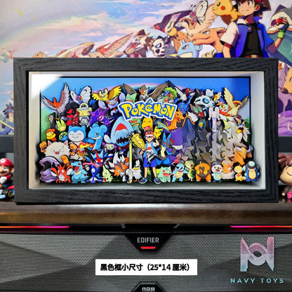 KALA HOME Studio – Pokémon Multiple Characters #01 3D Decorative Painting Pokémon