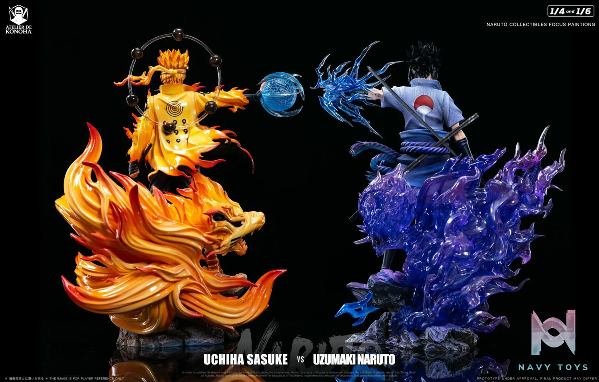 ATELIER DE KONOHA Studio – Naruto Light Sculpture Series Uzumaki Naruto & Uchiha Sasuke
