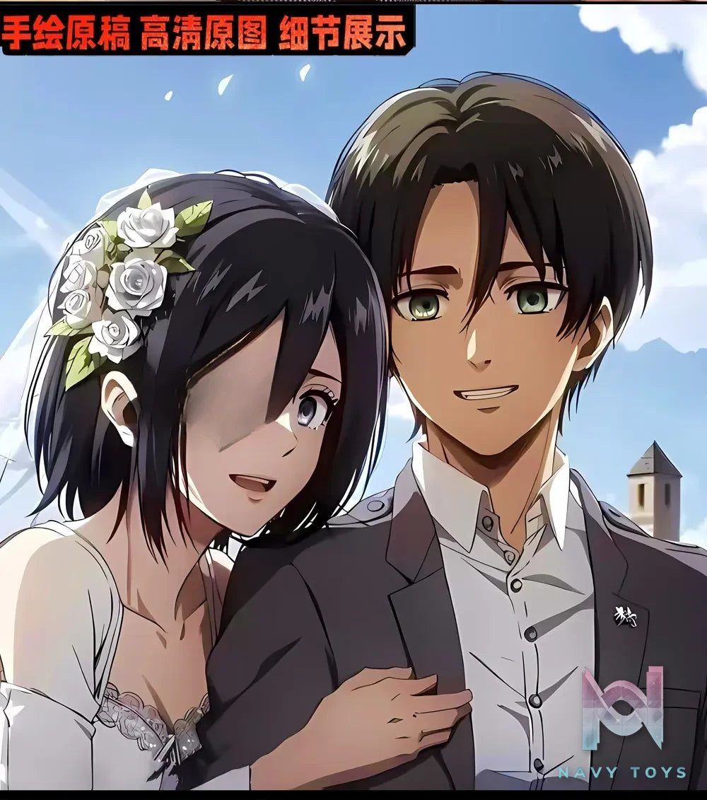 KALA HOME Studio – Eren X Mikasa Pre-wedding Photos 3D Decorative Painting Attack on Titan