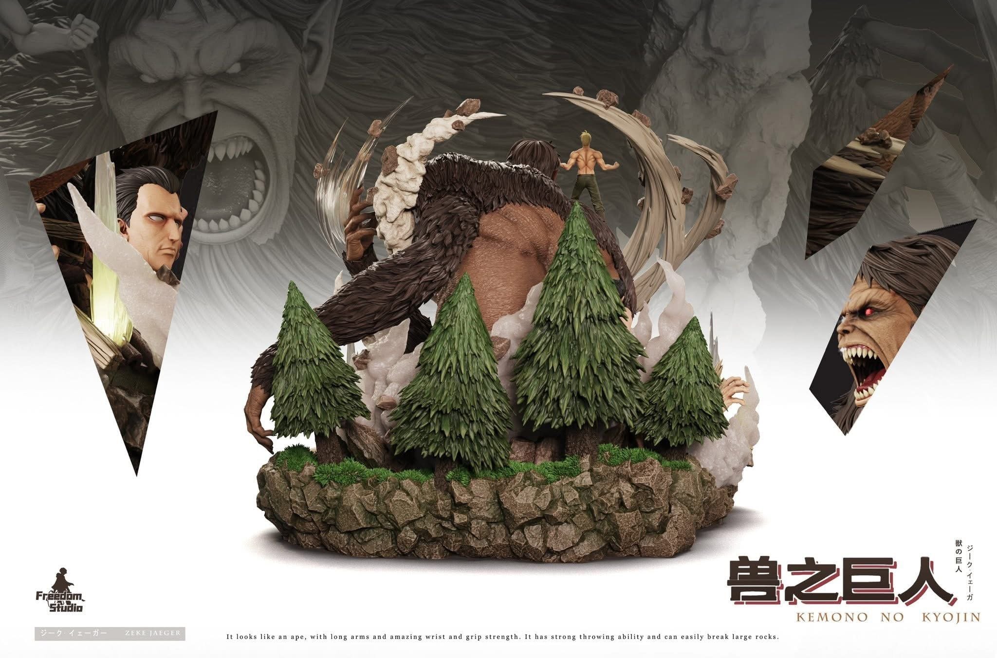 Zeke Jaeger & Beast Titan - Attack On Titan - Freedom Studio resin statue freedom studio anime figure