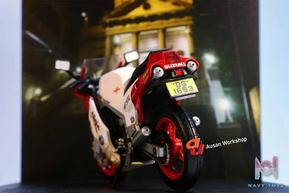 Ausan WorkShop Studio – RG 500 Motorcycle with Wireless Power Diorama & Retro Phone Booth AS012 AS002N (Licensed)