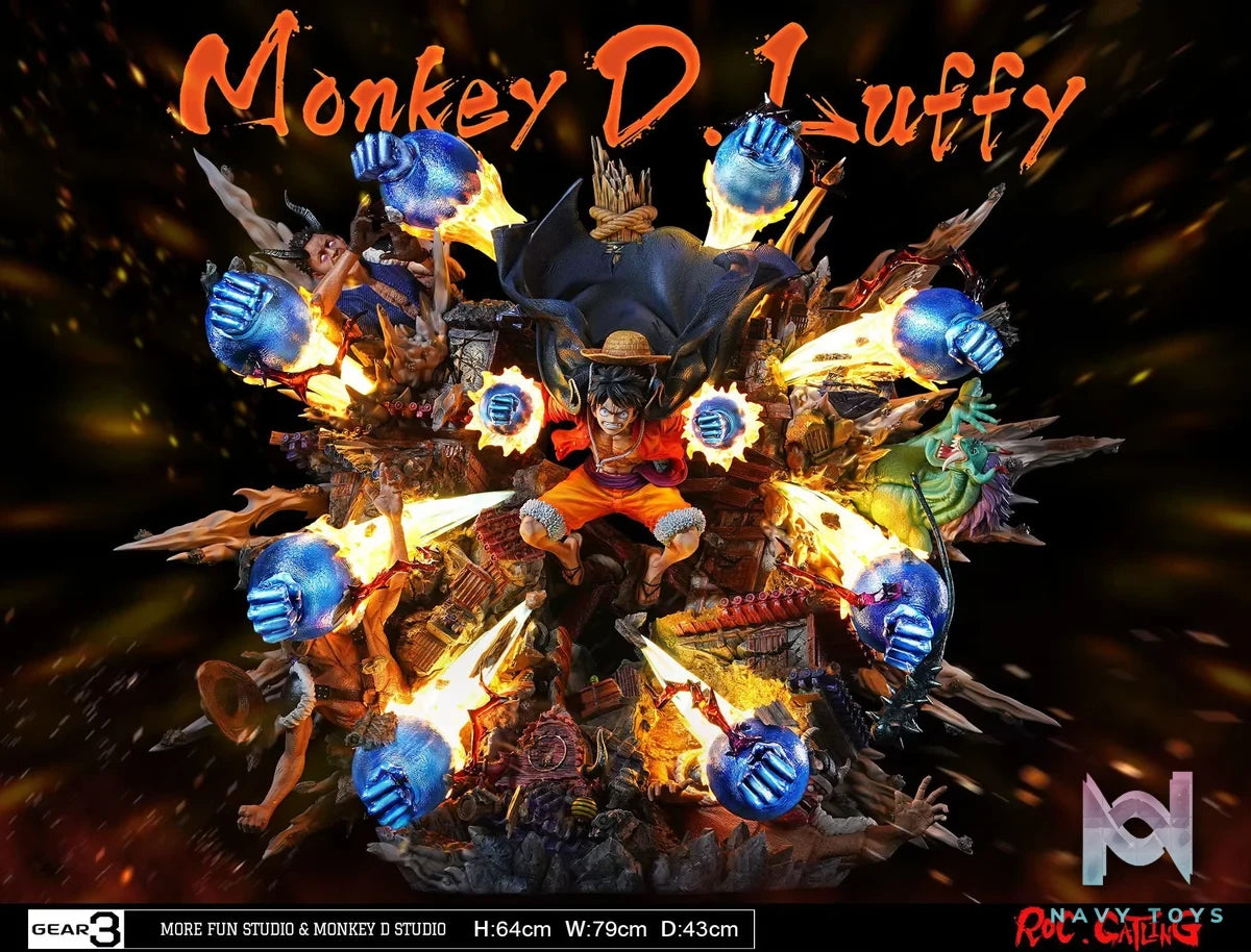 Luffy Gear 3 resin statue More Fun x Monkey D Studio anime figure