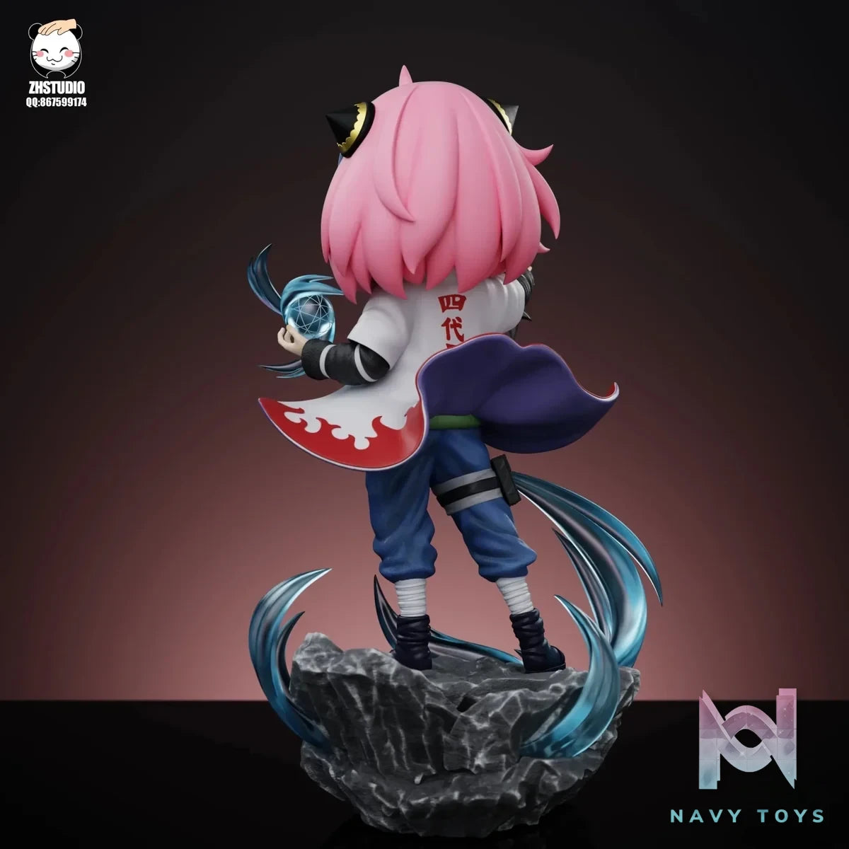 ZH Studio - Spy x Family Anya cosplays Minato Namikaze resin statue Navy Toys anime figure