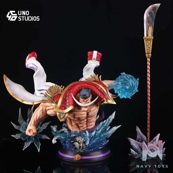 UNO Studio - One Piece Whitebeard Desk Figure Bust resin statue Navy Toys anime figure