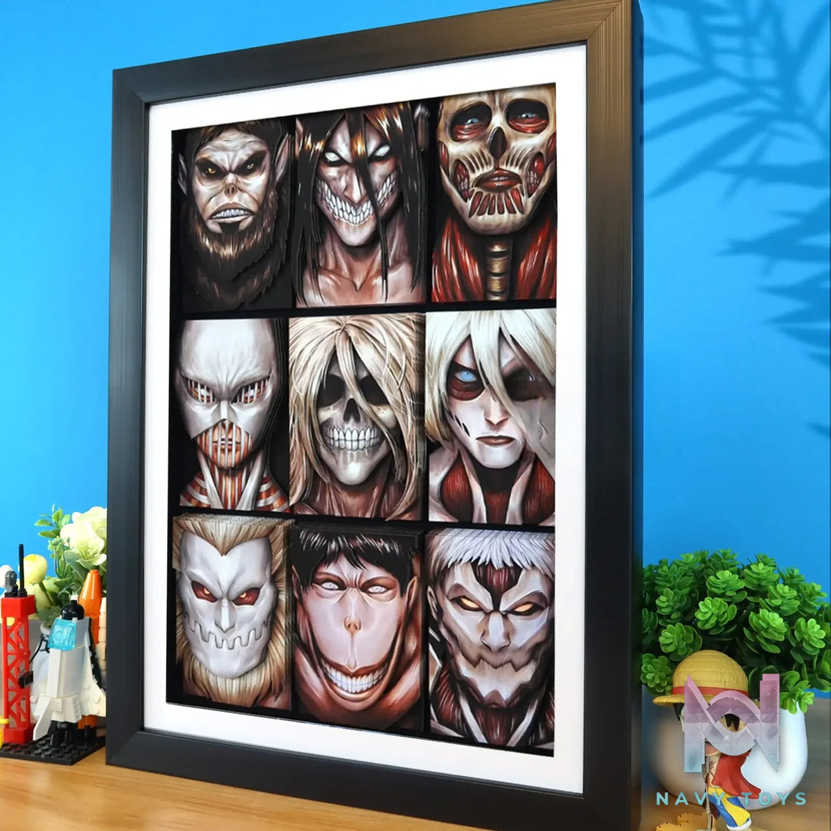 KALA HOME Studio – Attack on Titan Multiple Characters #04 Titan 3D Decorative Painting Attack on Titan