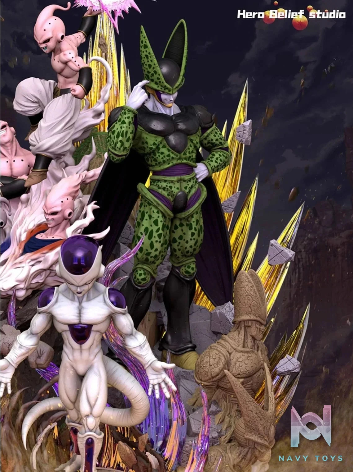 Freiza & Cell & Buu - Dragon Ball - Hero Belief Studio resin statue hero belief studio anime figure