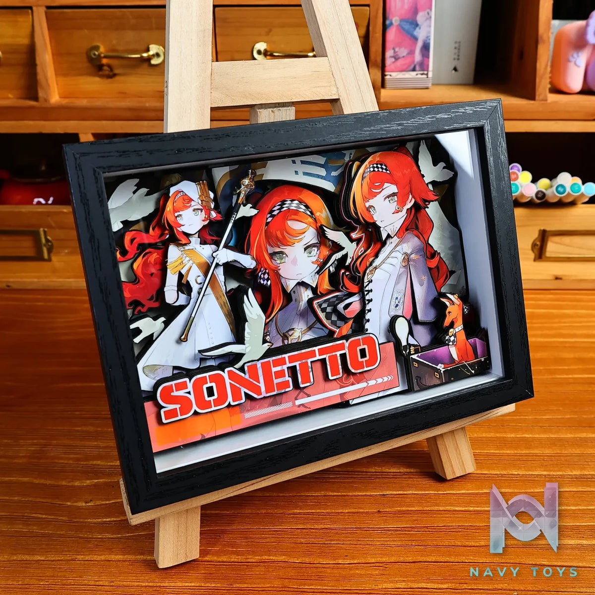 Yu Zhi Jiang Studio – Hissabeth X Sonetto 3D Decorative Painting Reverse: 1999