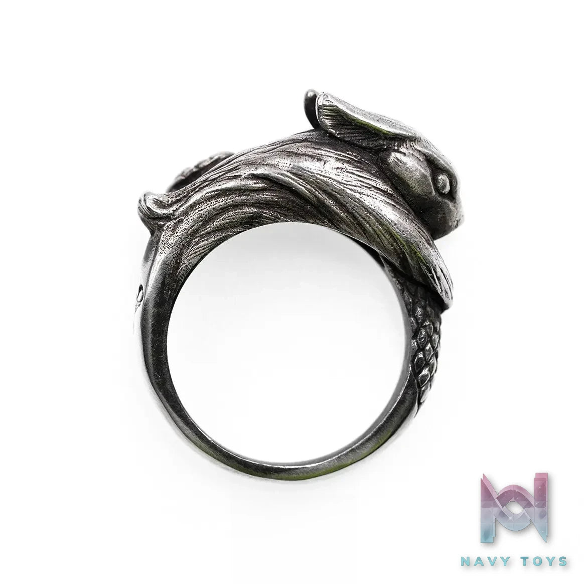 Raven Studio (silver jewelry) – Original Design “Fu” Snake and Rabbit Ring Original