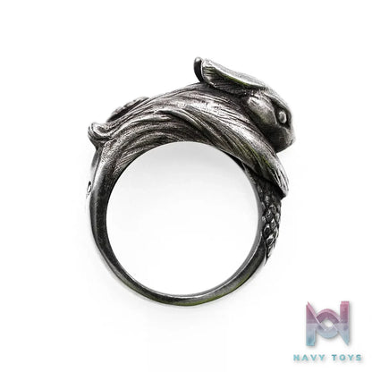 Raven Studio (silver jewelry) – Original Design “Fu” Snake and Rabbit Ring Original