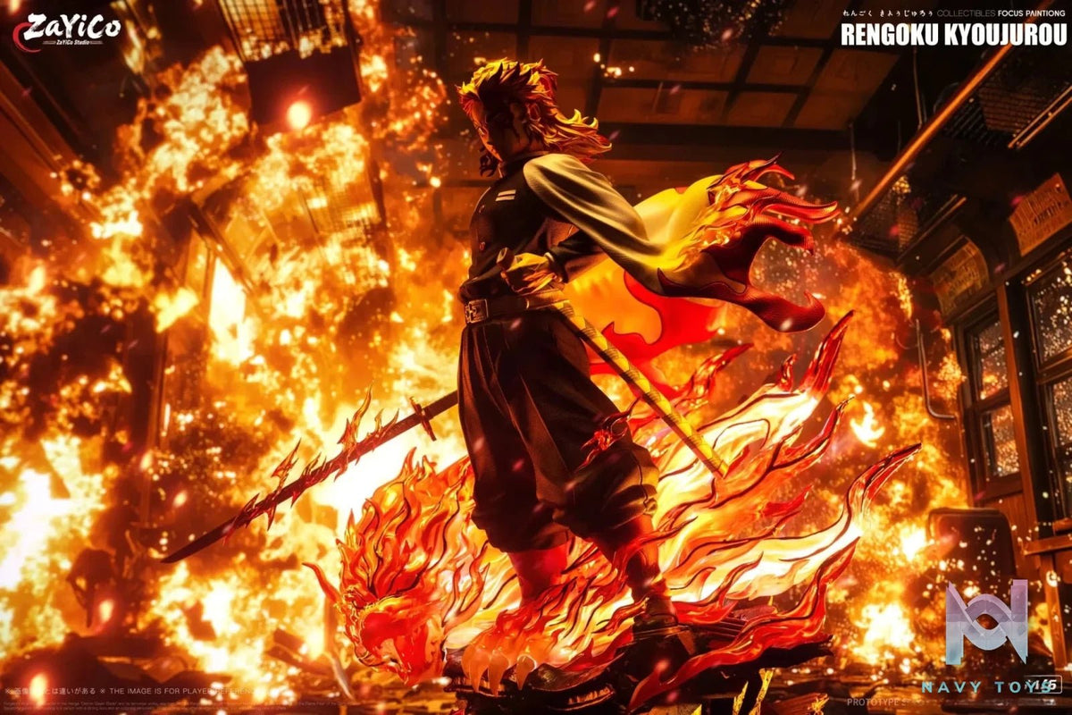 Flame Hashira Kyojuro Rengoku - Demon Slayer - Zayico Studio resin statue Navy Toys anime figure