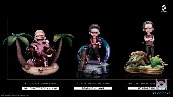 Childhood Doflamingo & Crocodile & Mihawk resin statue DX studio anime figure