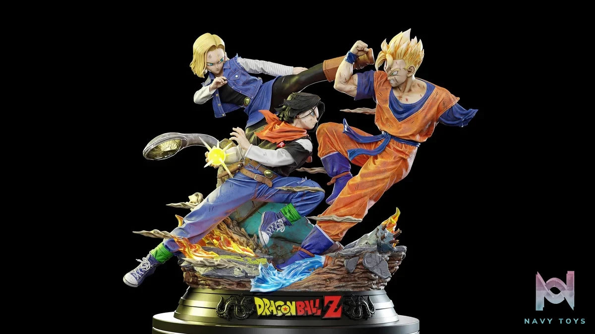Gohan vs Androids - KD Collectibles resin statue kd collectibles anime figure