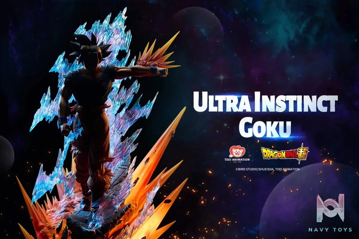 Light Year Studio - Dragon Ball Super Collectible Statue Ultra Instinct Son Goku (Licensed) resin statue Navy Toys anime figure