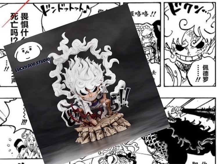 Luffy Nika resin statue Lucky Dog Studio anime figure