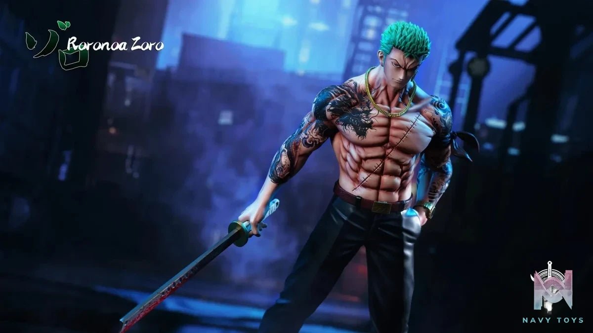 Teddyboy Series Nine Dragons Zoro - One Piece - GP Studio resin statue Navy Toys anime figure