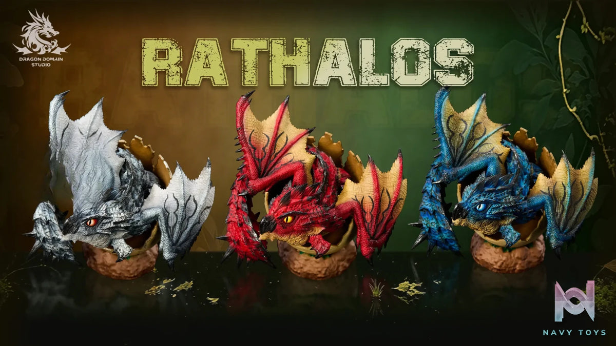 Dragon Realm Studio – Newborn Egg Series Rathalos X Rathian Family Set Monster Hunter