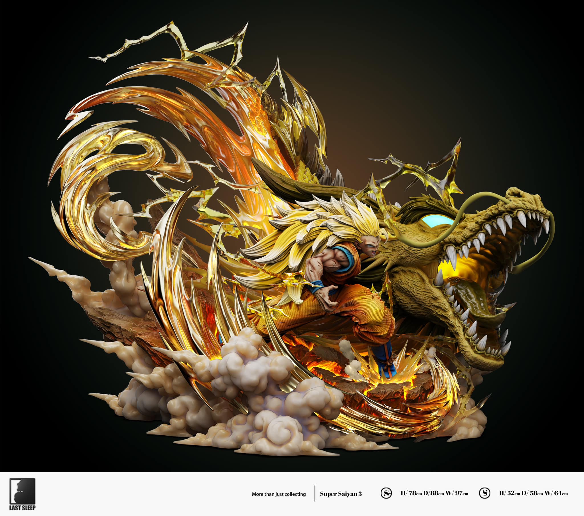 Son Goku SSJ3 Dragon Last Sleep Studio - Dragon Ball resin statue Last Sleep Studio anime figure