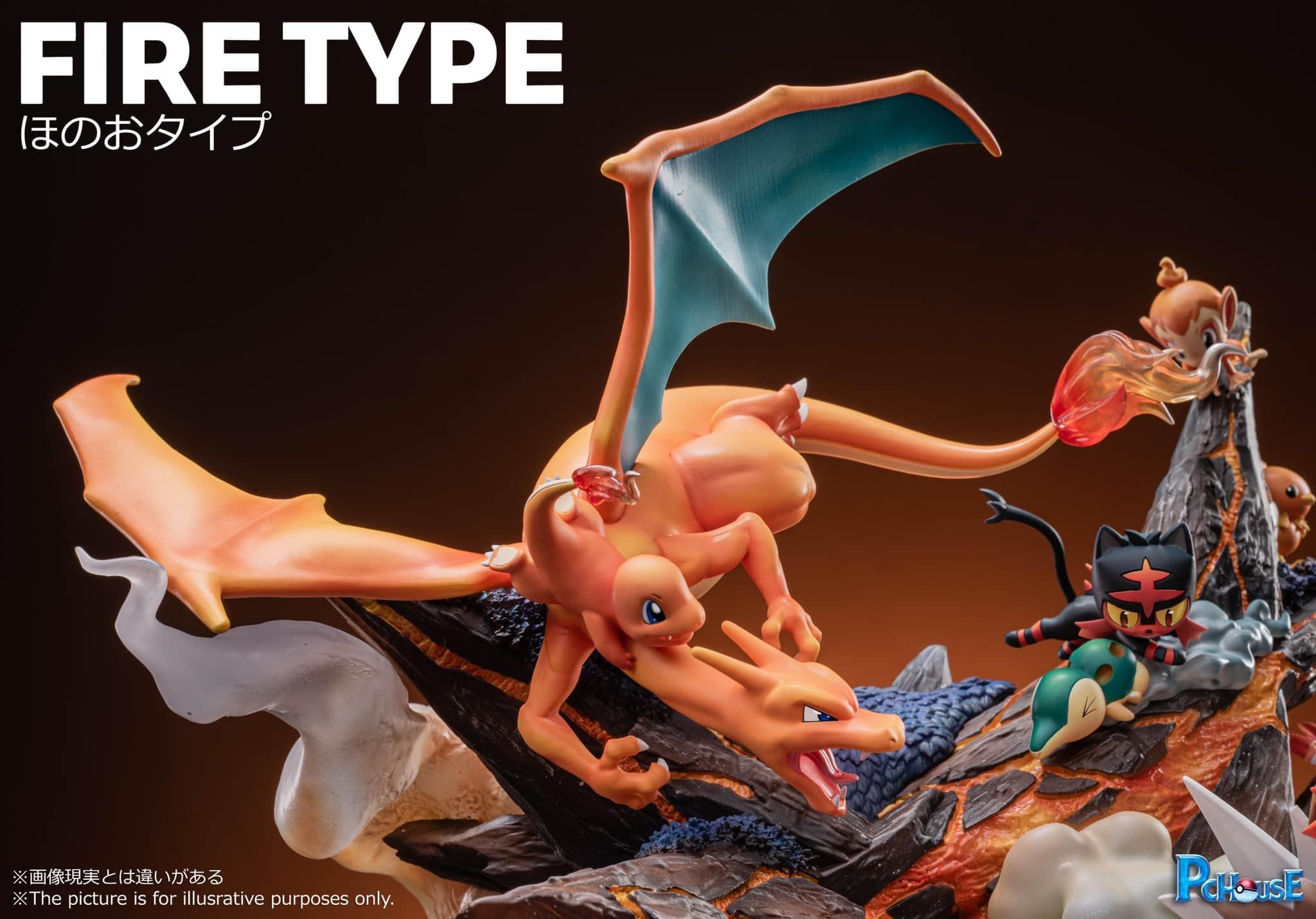 PC House Studio - Pokemon - Fire Type resin statue pc house studio anime figure