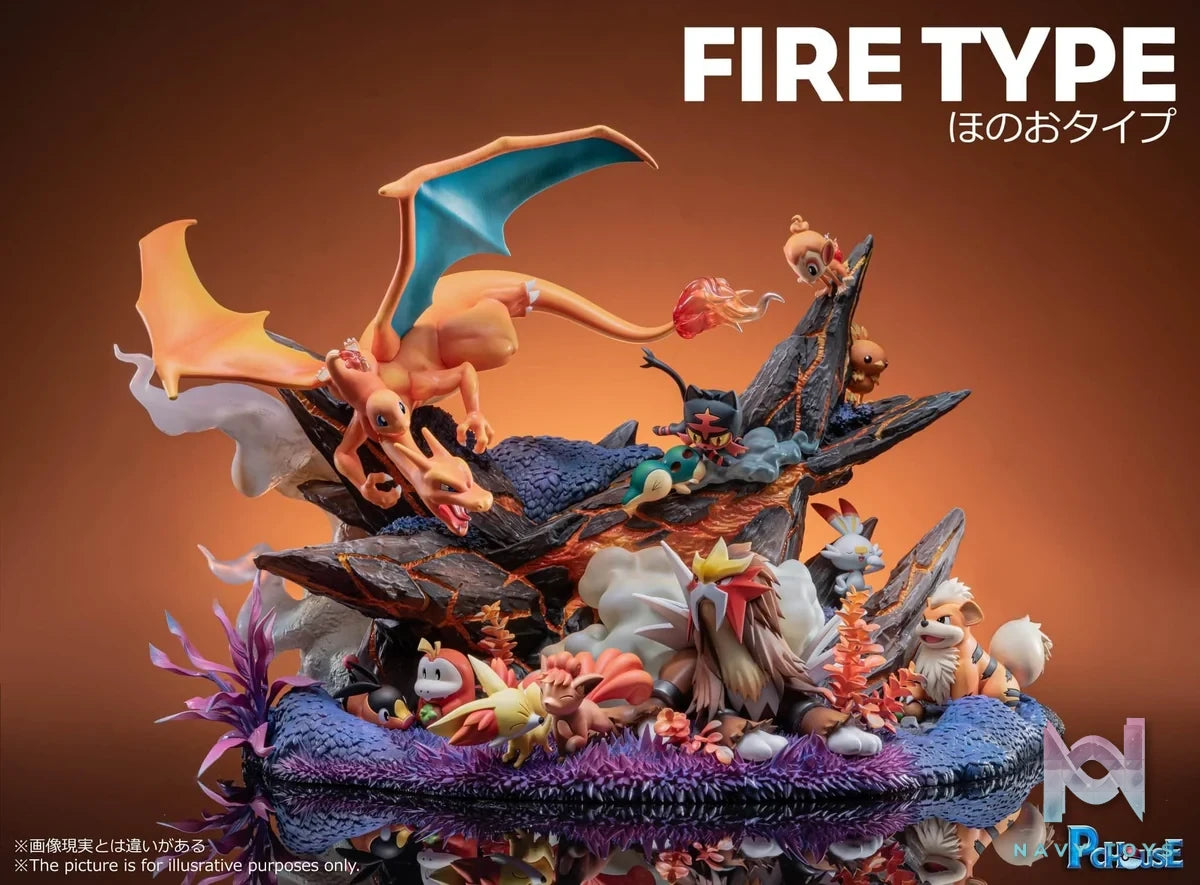PC House Studio - Pokemon - Fire Type resin statue pc house studio anime figure