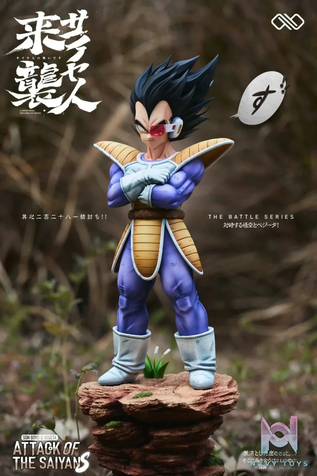 Infinite Studio - Dragon Ball Saiyan Goku & Vegeta resin statue Navy Toys anime figure