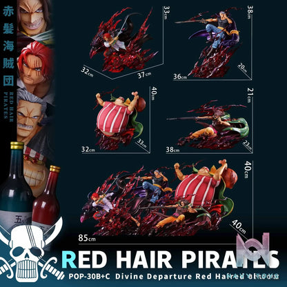 JacksDo Studio – One Piece Divine Departure Shanks + Red Hair Pirates Members 3 man set