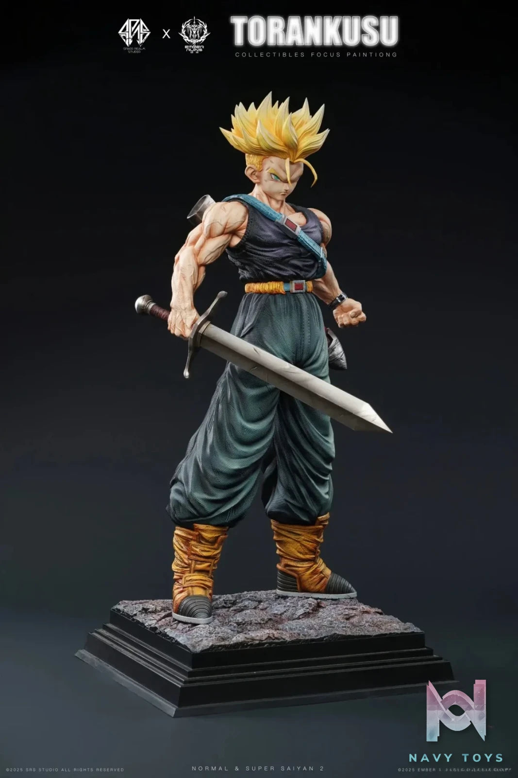 Space Realm Studio & Ember Ruins Studio - Dragon Ball Trunks resin statue Navy Toys anime figure