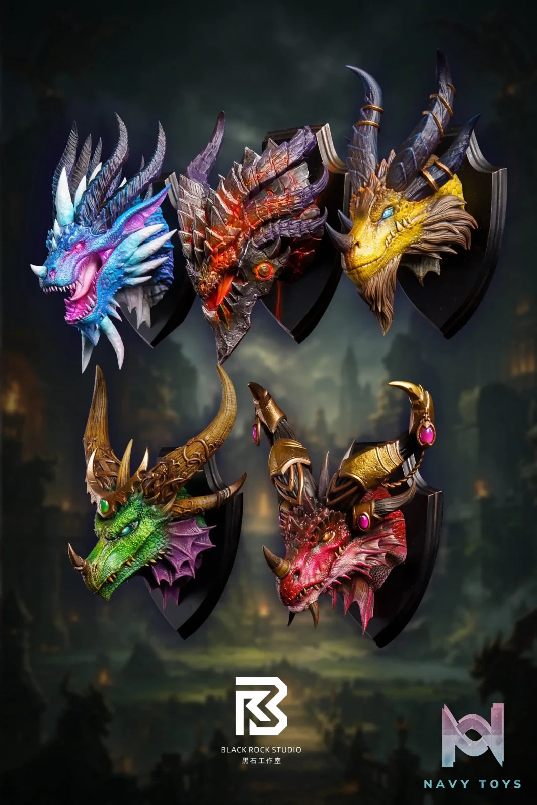 BR Studio – Five Dragon Aspects Fridge Magnet World of Warcraft