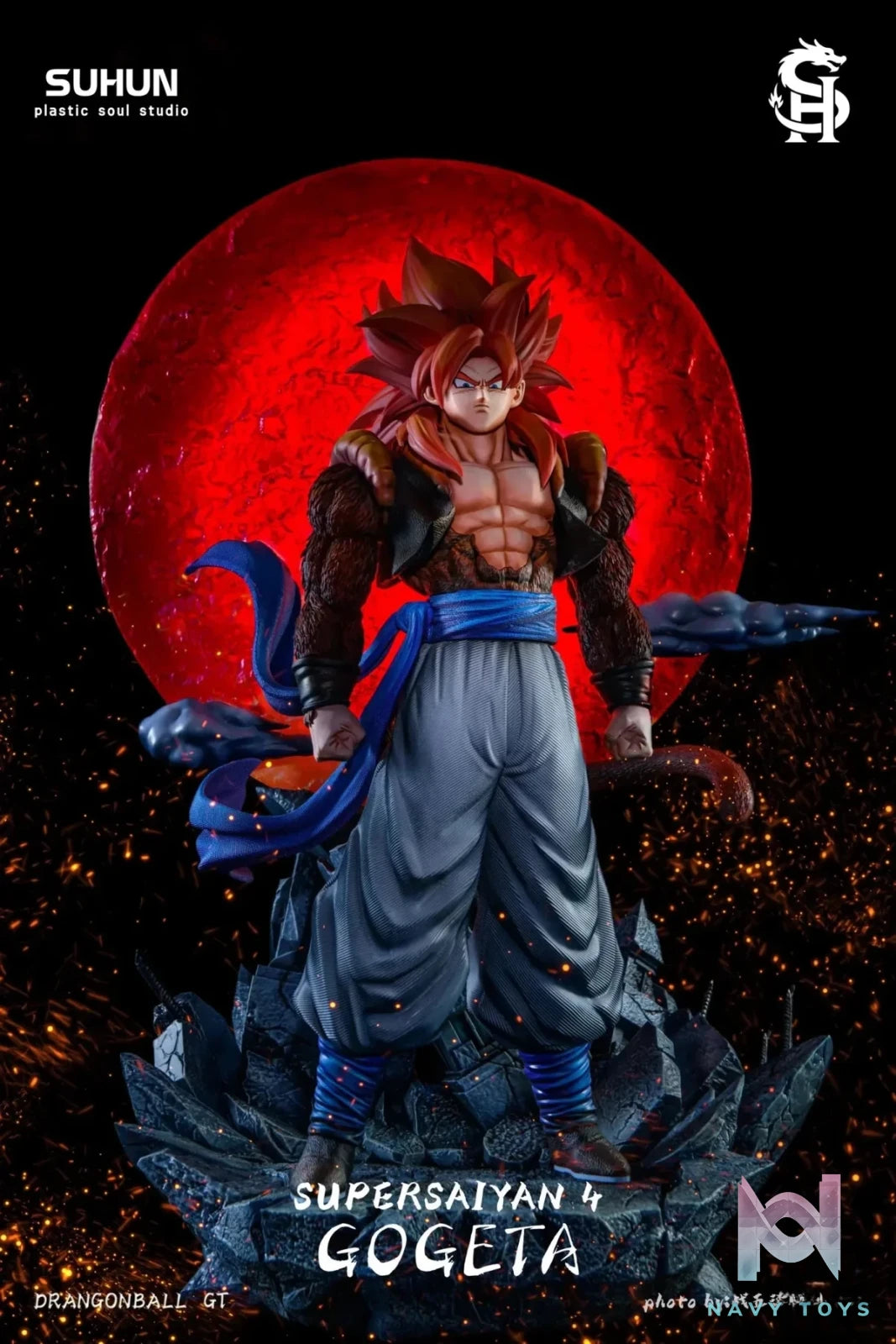 Plastic Soul Studio - Gogeta Super Saiyan 4 Dragon Ball resin statue Navy Toys anime figure