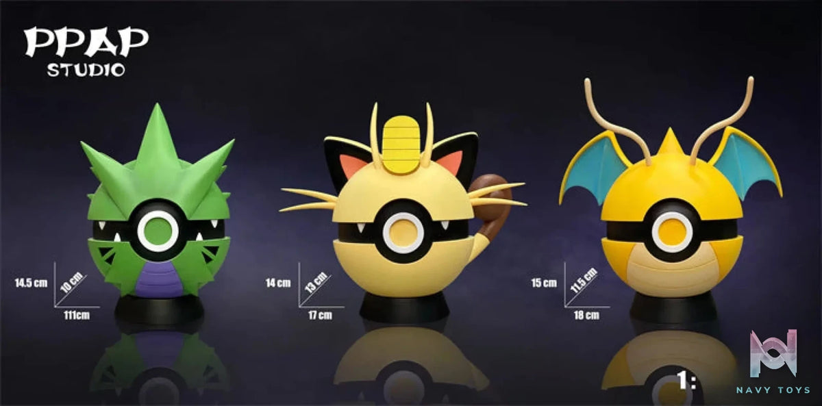 PPAP Studio – Pokémon Tyranitar Meowth Dragonite Pokeball