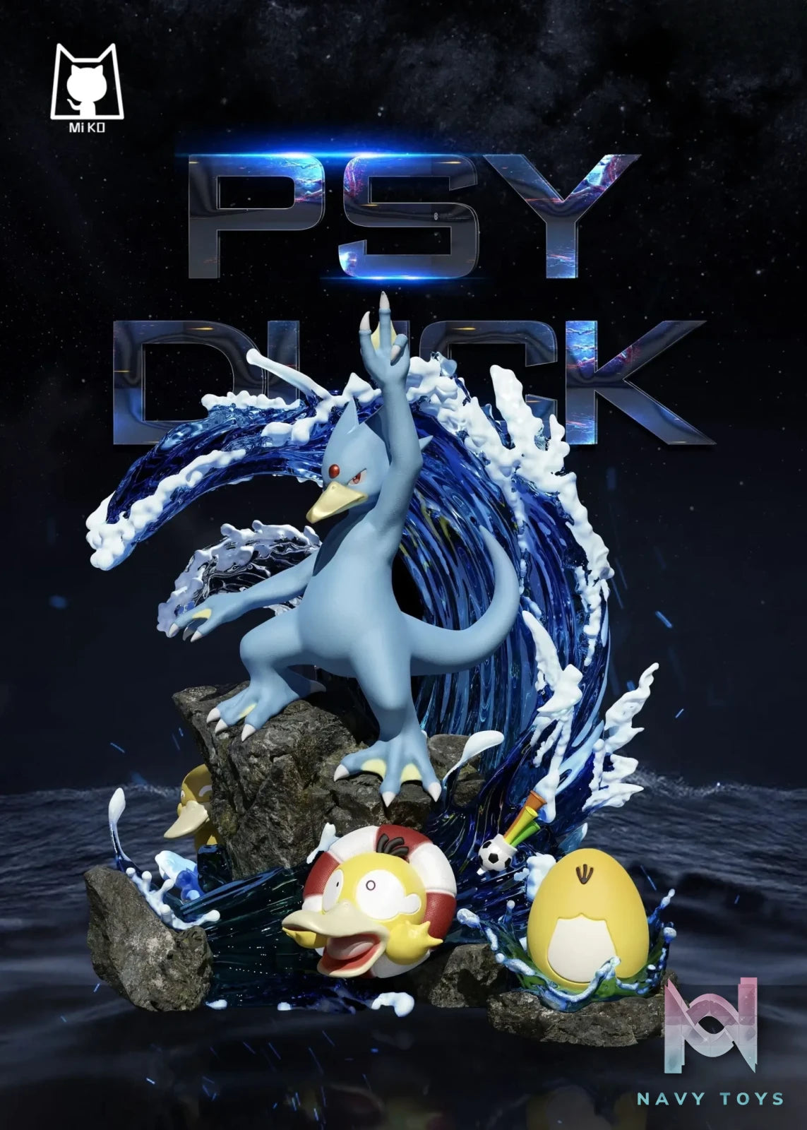 MIKO Studio – Pokémon Evolution Set #5: Golduck Evolution Set
