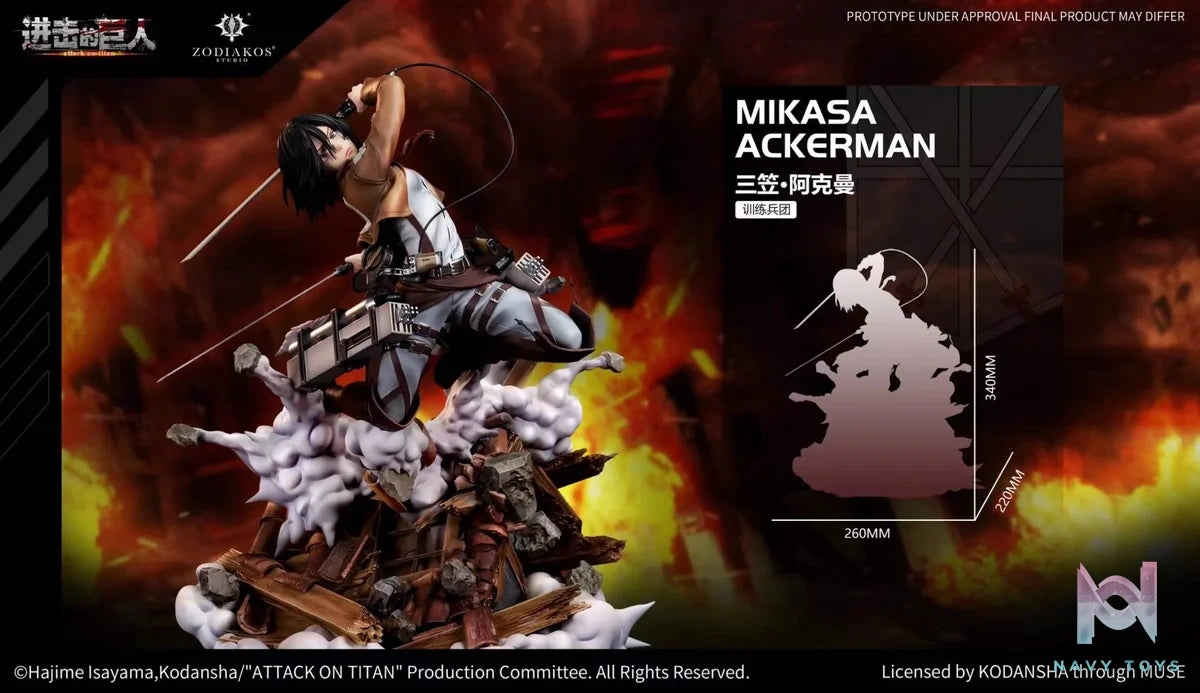 Mikasa Ackerman - Attack On Titan - Zodiakos Studio resin statue zodiakos studio anime figure