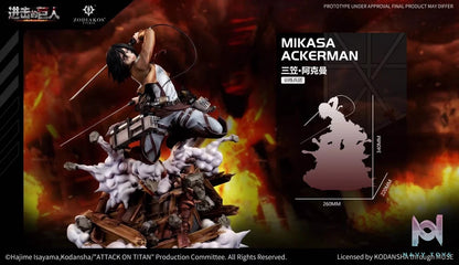 Mikasa Ackerman - Attack On Titan - Zodiakos Studio resin statue zodiakos studio anime figure