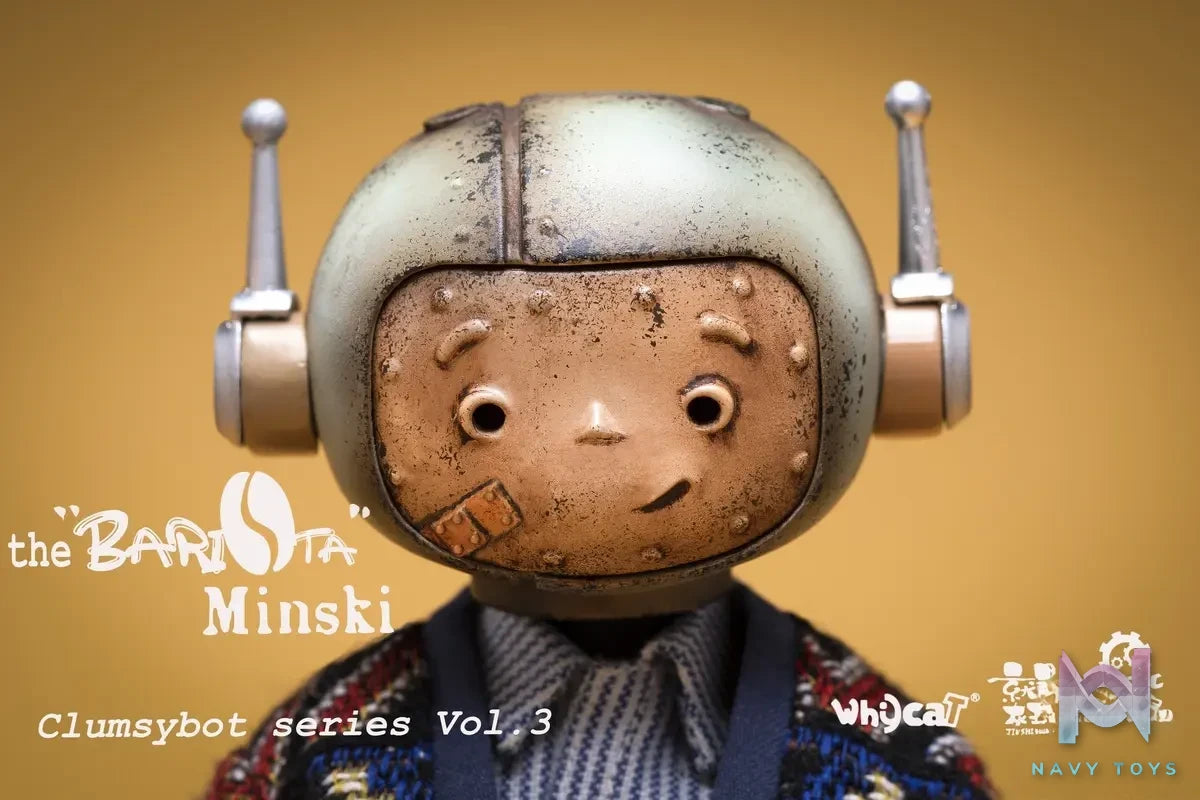 Whycat Studio & GEARHEADTOYS Studio – ClumsyBot Series 3 Barista Minski GHT005 (Licensed)