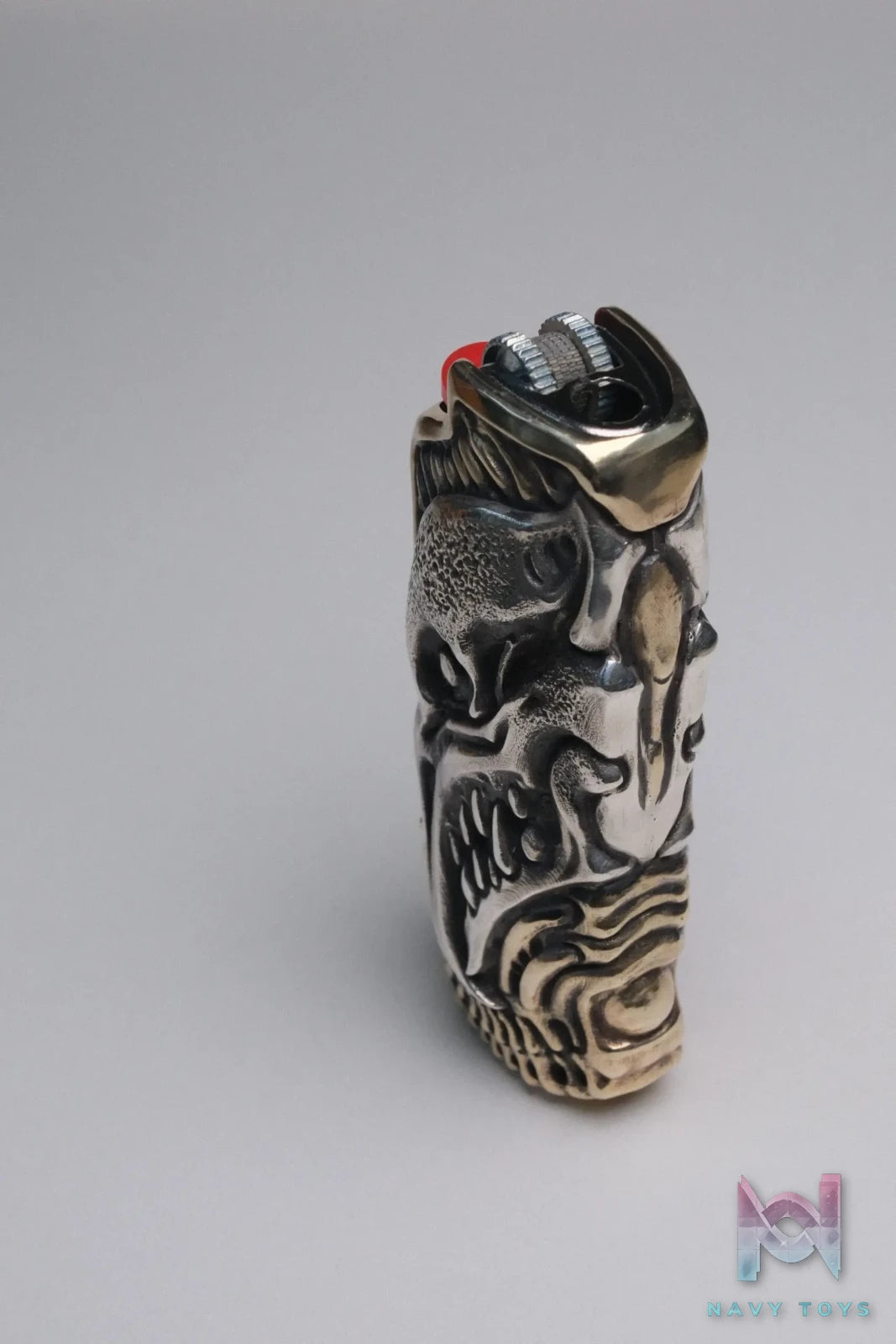 Raven Studio (silver jewelry) – Misty Fire Handmade Silver BIC J5 Lighter Case Original