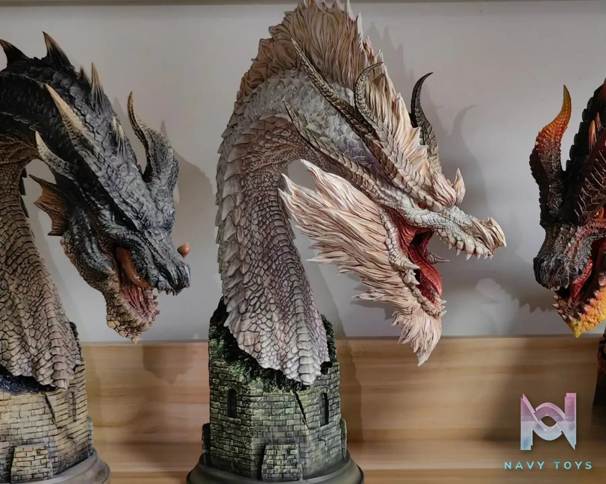 Dragon Frontier Studio – Monster Hunter White Fatalis Head Sculpture