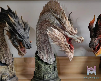 Dragon Frontier Studio – Monster Hunter White Fatalis Head Sculpture