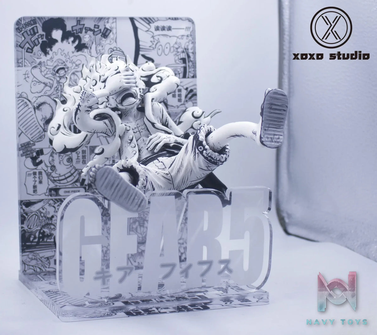 Xoxo Studio – One Piece Black and white manga Gear 5 Luffy