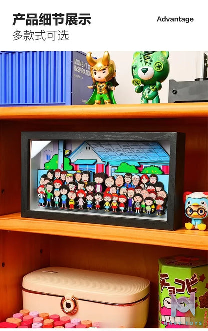 Yu Zhi Jiang Studio – Chibi Maruko-chan Multiple Characters 3D Decorative Painting Chibi Maruko-chan
