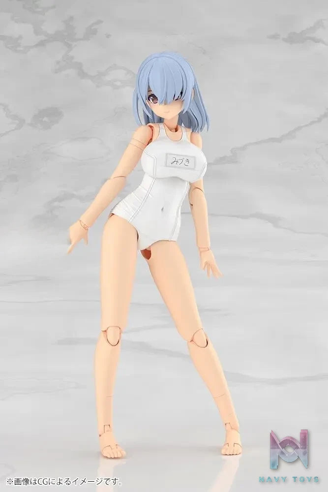 Kotobukiya – Frame Arms Girl Mizuki – School Swimsuits – White Ver. (Licensed)