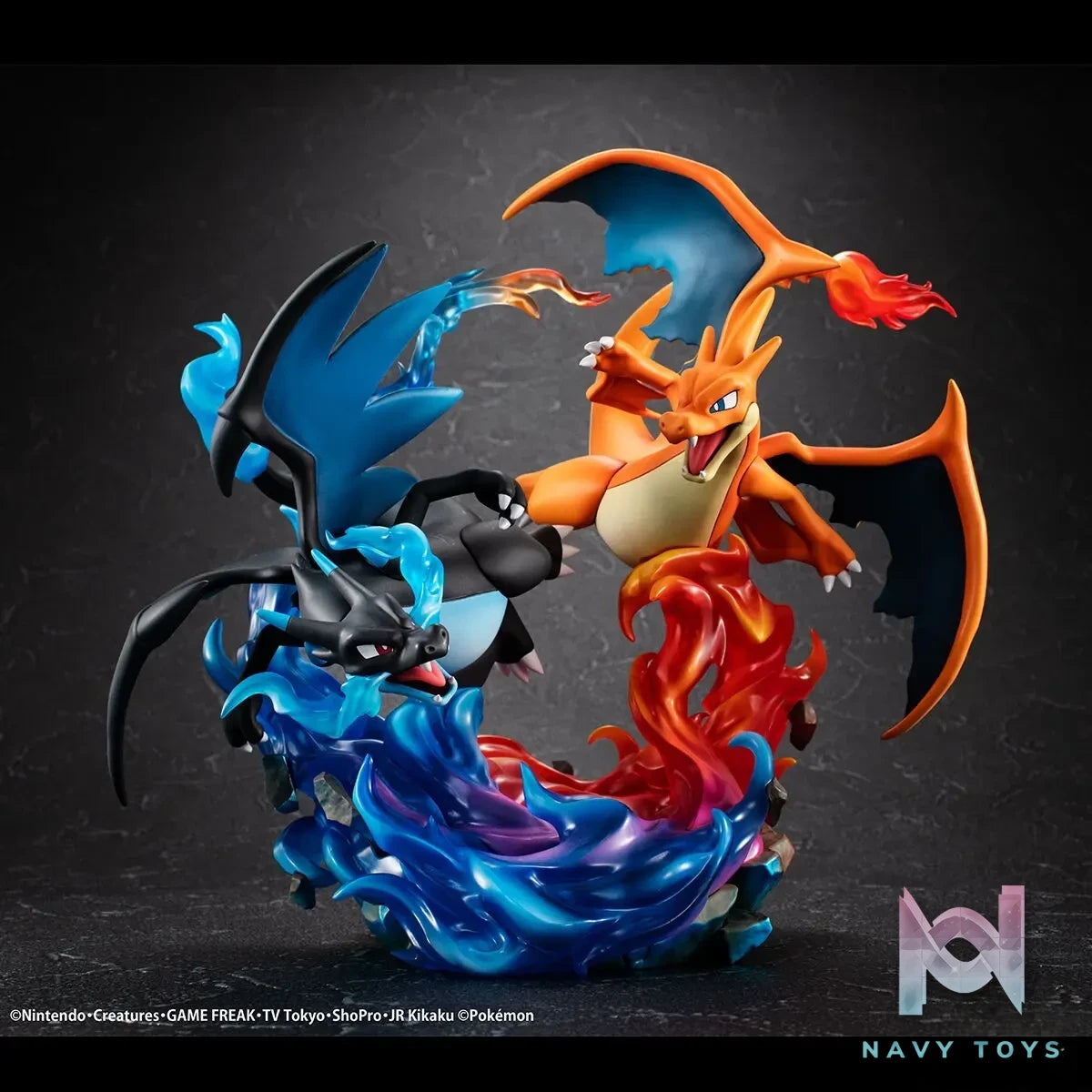 MegaHouse – G.E.M.EX Series Pokémon Mega Charizard X & Mega Charizard Y (Licensed)