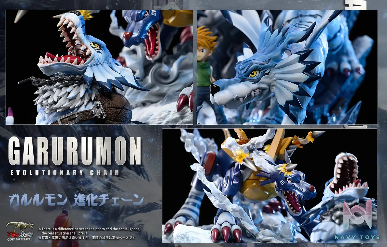T-Rex Studio – Digimon Garurumon Evolution Set