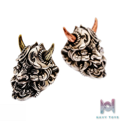 Raven Studio (silver jewelry) – Original Exclusive Design “Hannya” Japanese Samurai Armor Mask Ring Original
