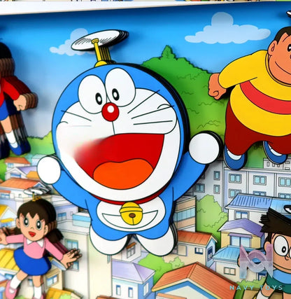 KALA HOME Studio – Doraemon Multiple Characters #03 3D Decorative Painting Doraemon